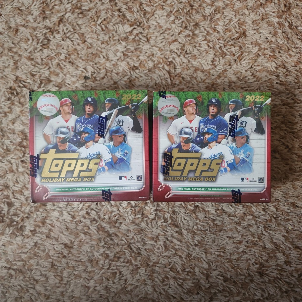 Topps 2022 Holiday Baseball Mega Box 2-Box Lot MLB New Factory Sealed